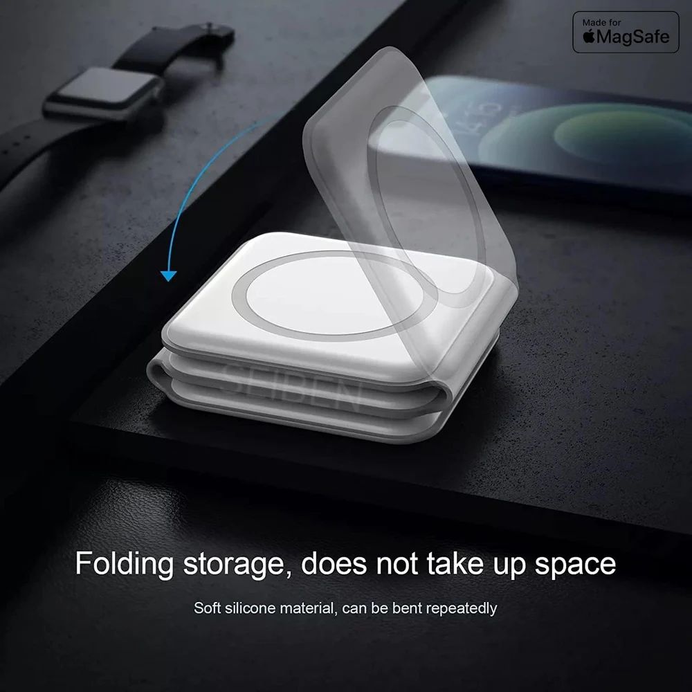 3 In 1 Foldable Wireless Charger Power Bank with Qi