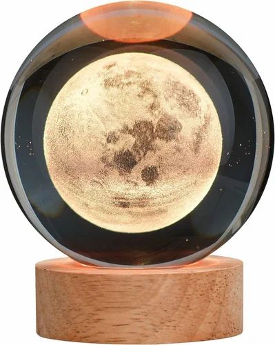3D Night Moon Lamp Moon Light with Stand Ouch Control
